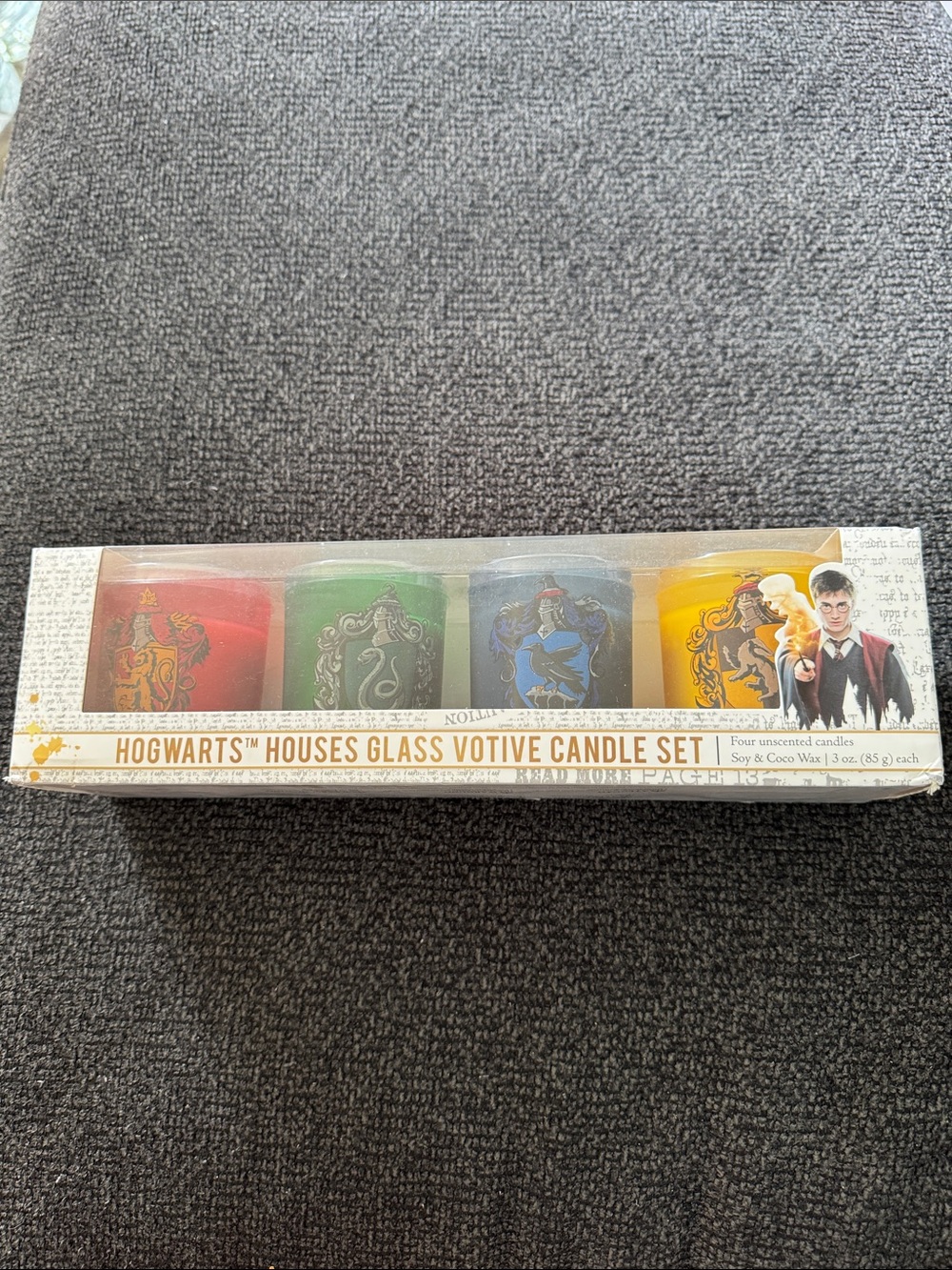 Hogwarts Houses Harry Potter Glass Votive Candle Set